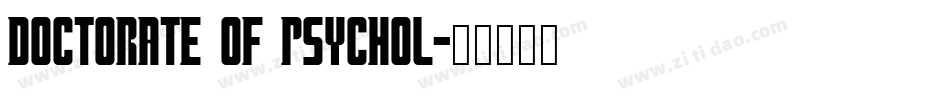 doctorate of psychol字体转换